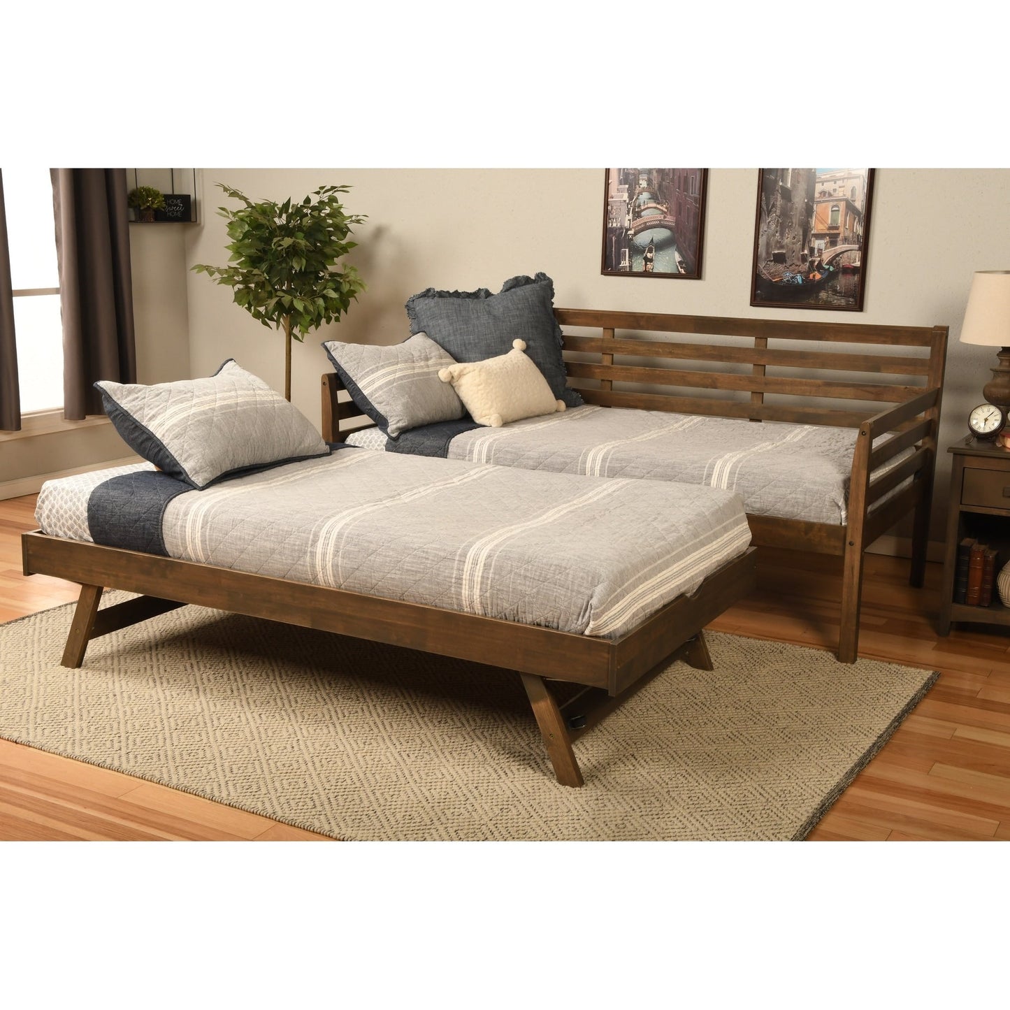 Lit de repos Somette Boho avec lit escamotable supplémentaire (matelas non inclus)