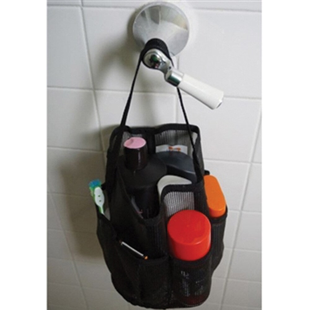Sac de douche en toile noire très résistant - 9 x 6,5 pouces