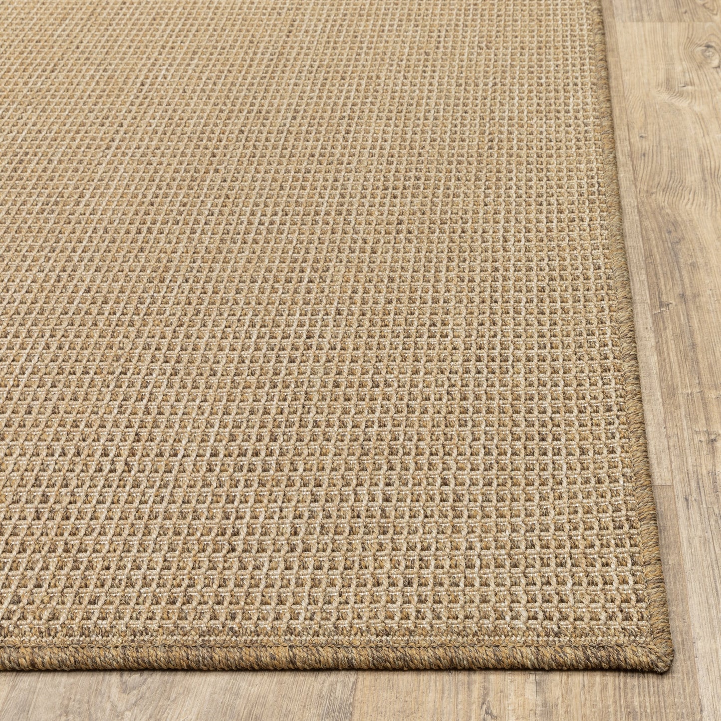 Tapis d'intérieur/extérieur texturé uni marron clair Style Haven Veranda