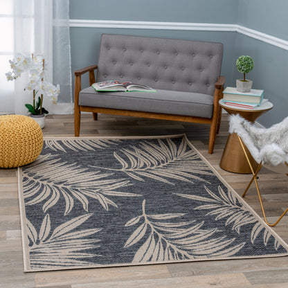 Tapis d'intérieur/extérieur à motif floral contemporain World Rug Gallery