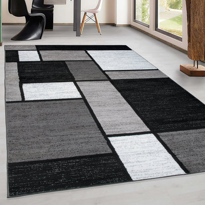 Tapis contemporain moderne à blocs de couleurs en boîte de la World Rug Gallery