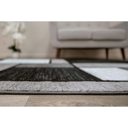 Tapis contemporain moderne à blocs de couleurs en boîte de la World Rug Gallery