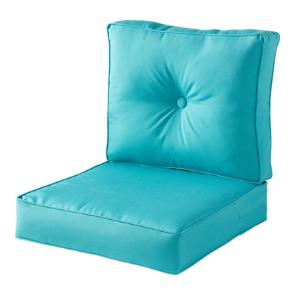 Ensemble de coussins d'extérieur à siège profond Sunbrella de qualité supérieure, 2 pièces