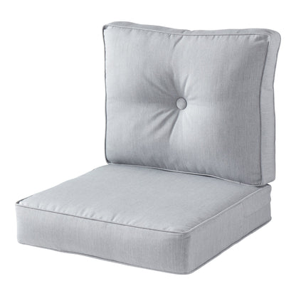 Ensemble de coussins d'extérieur à siège profond Sunbrella de qualité supérieure, 2 pièces