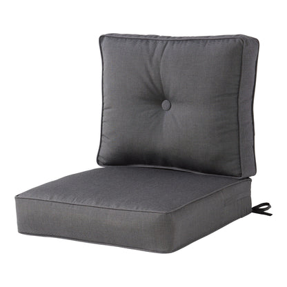 Ensemble de coussins d'extérieur à siège profond Sunbrella de qualité supérieure, 2 pièces