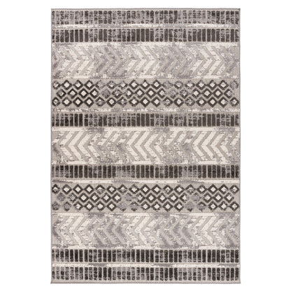 Tapis d'intérieur/extérieur géométrique vieilli World Rug Gallery
