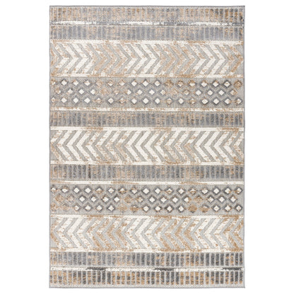 Tapis d'intérieur/extérieur géométrique vieilli World Rug Gallery