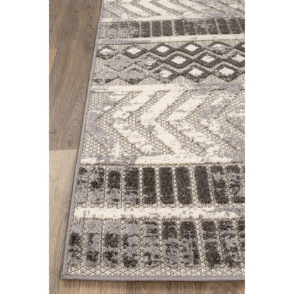 Tapis d'intérieur/extérieur géométrique vieilli World Rug Gallery