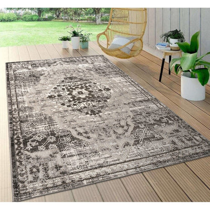 Tapis traditionnel d'intérieur/extérieur vieilli World Rug Gallery