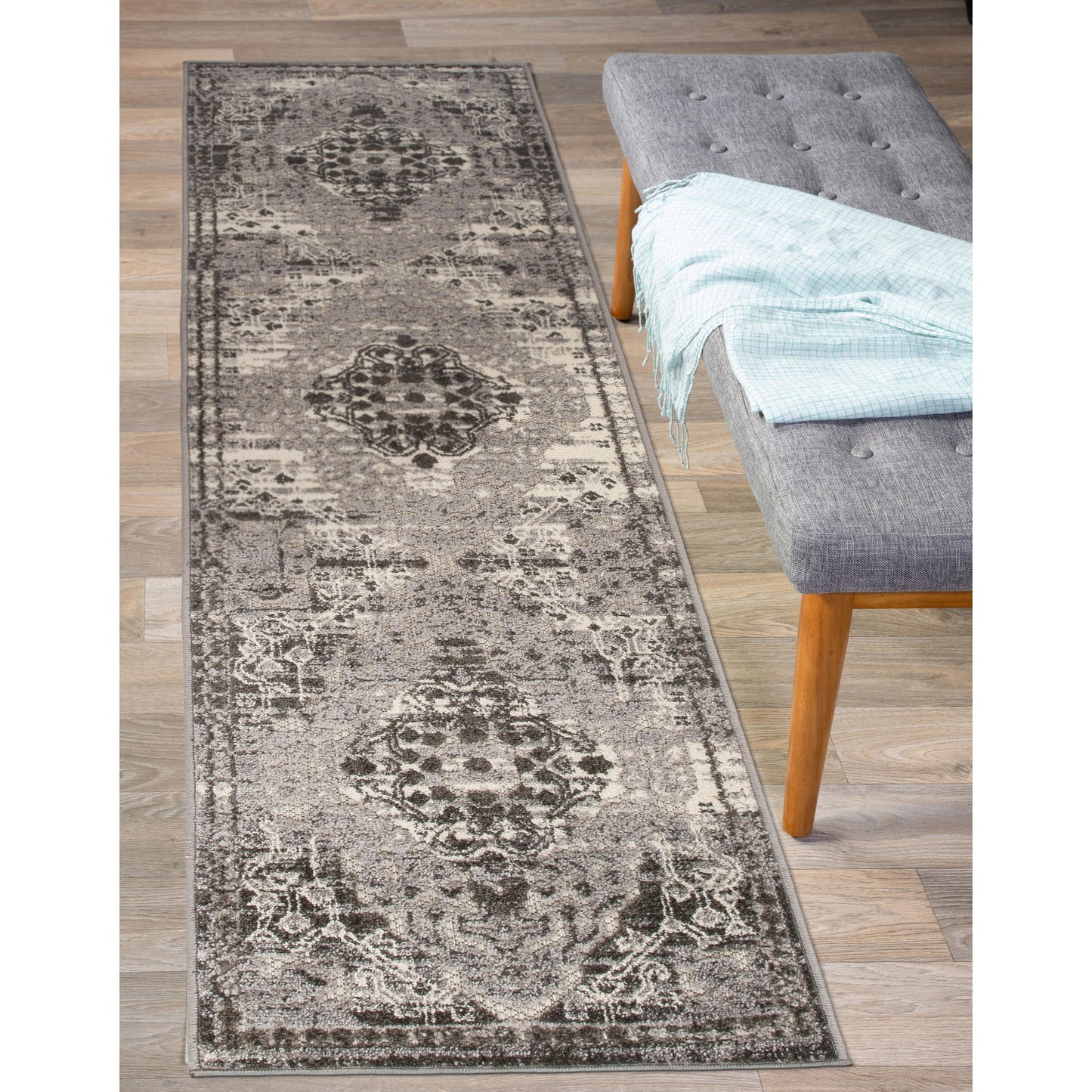 Tapis traditionnel d'intérieur/extérieur vieilli World Rug Gallery