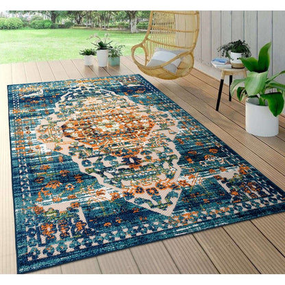 Tapis traditionnel d'intérieur/extérieur vieilli World Rug Gallery