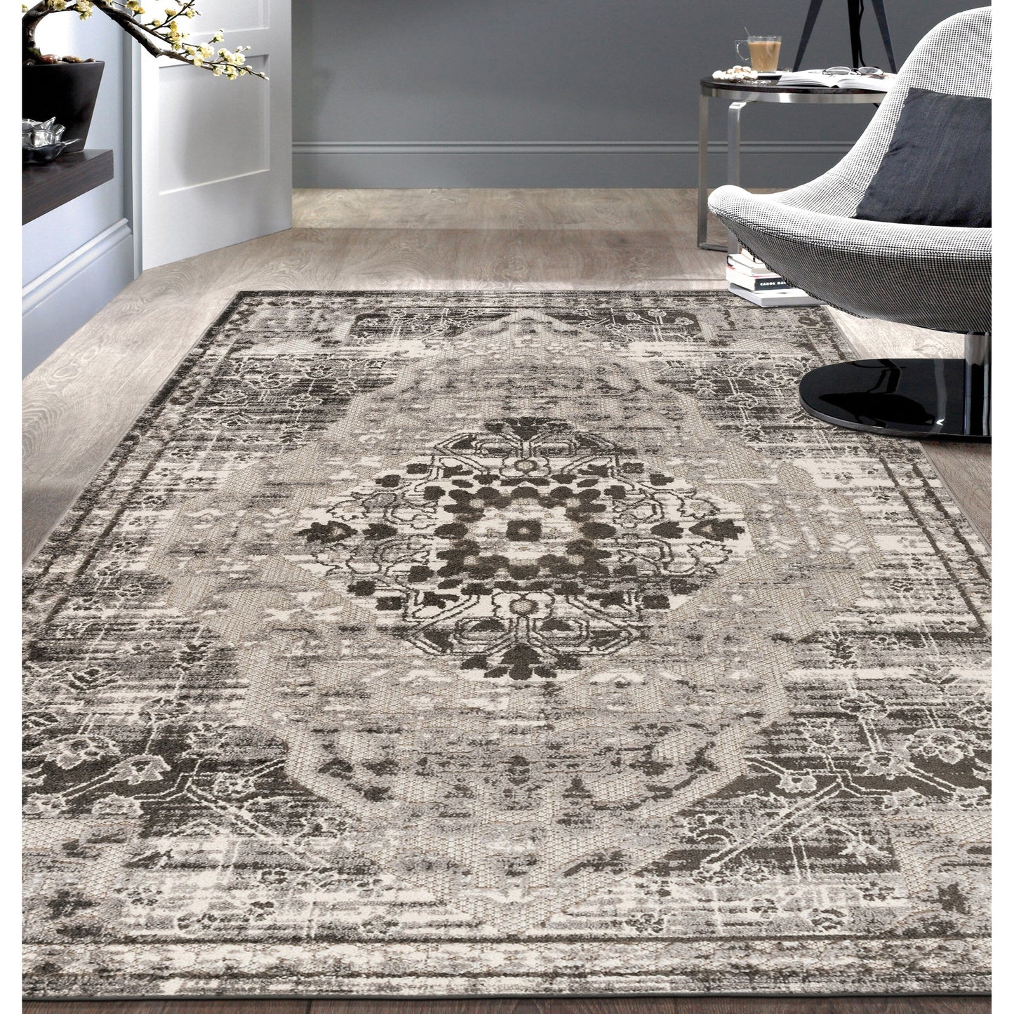 Tapis traditionnel d'intérieur/extérieur vieilli World Rug Gallery