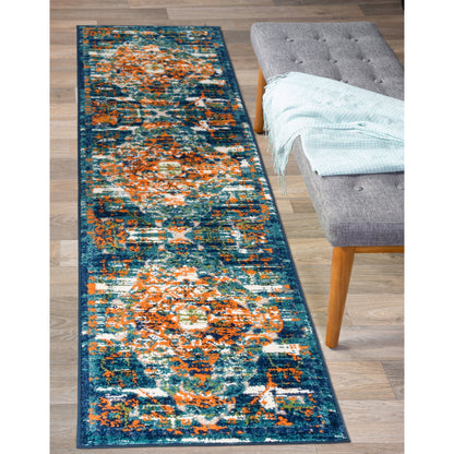 Tapis traditionnel d'intérieur/extérieur vieilli World Rug Gallery