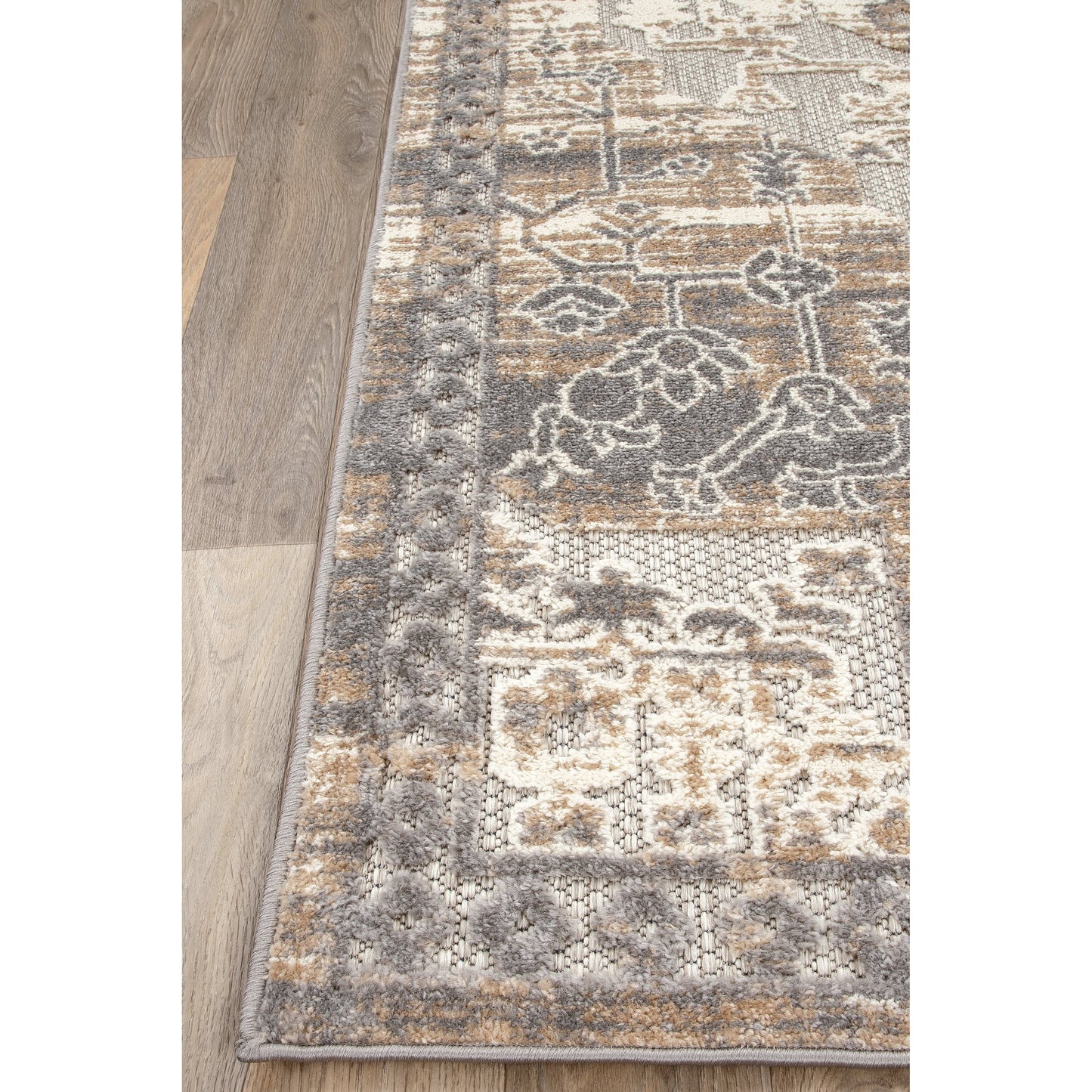 Tapis traditionnel d'intérieur/extérieur vieilli World Rug Gallery