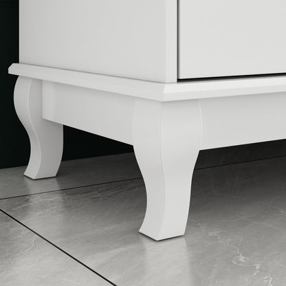 Commode double à 10 tiroirs pour chambre à coucher, commode blanche, grand espace de rangement