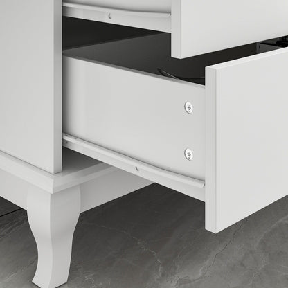 Commode double à 10 tiroirs pour chambre à coucher, commode blanche, grand espace de rangement