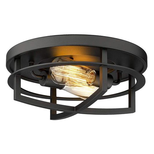 13 plafonniers industriels à 2 lampes encastrés