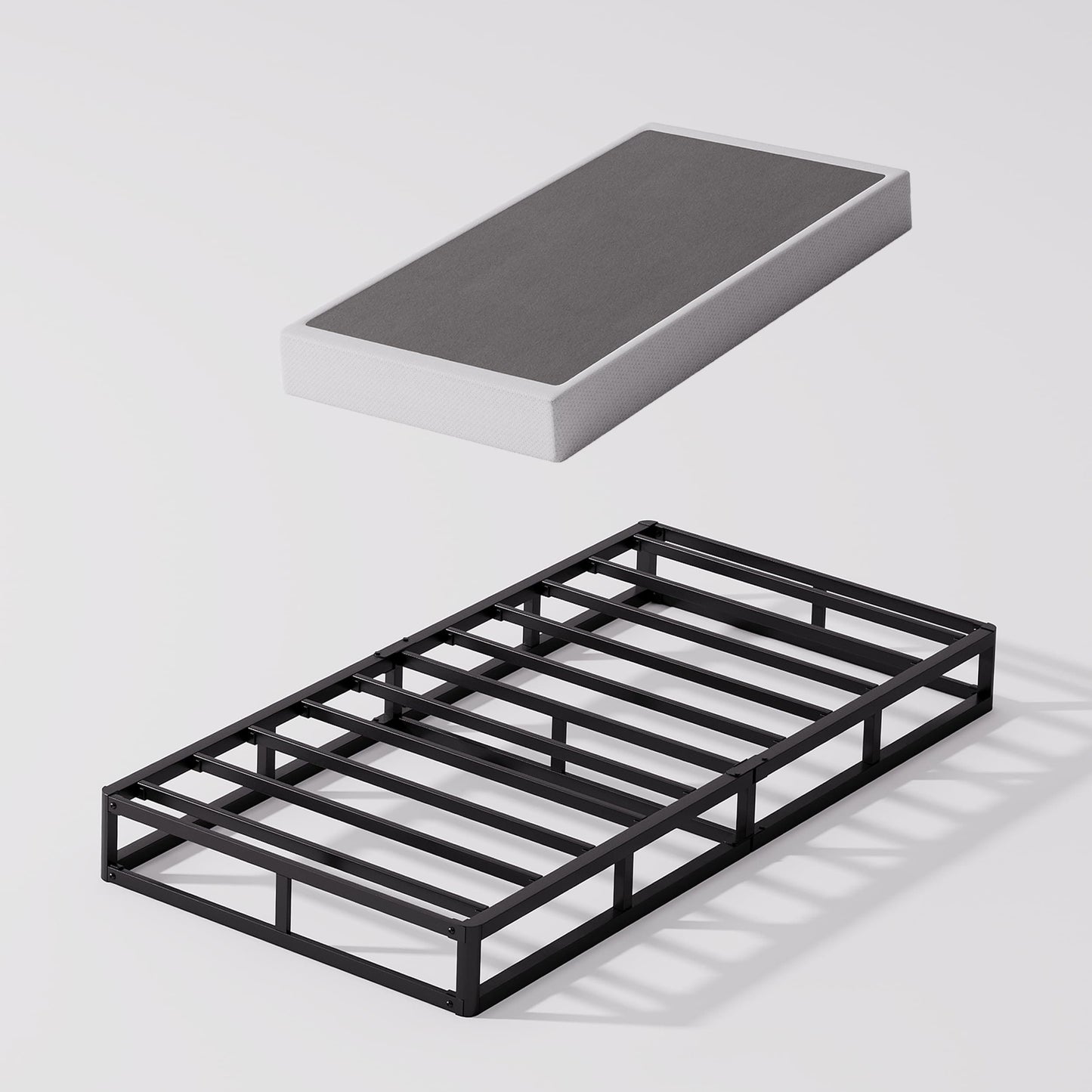 Ressort métallique à profil bas de 5 pouces, structure robuste avec revêtement gris