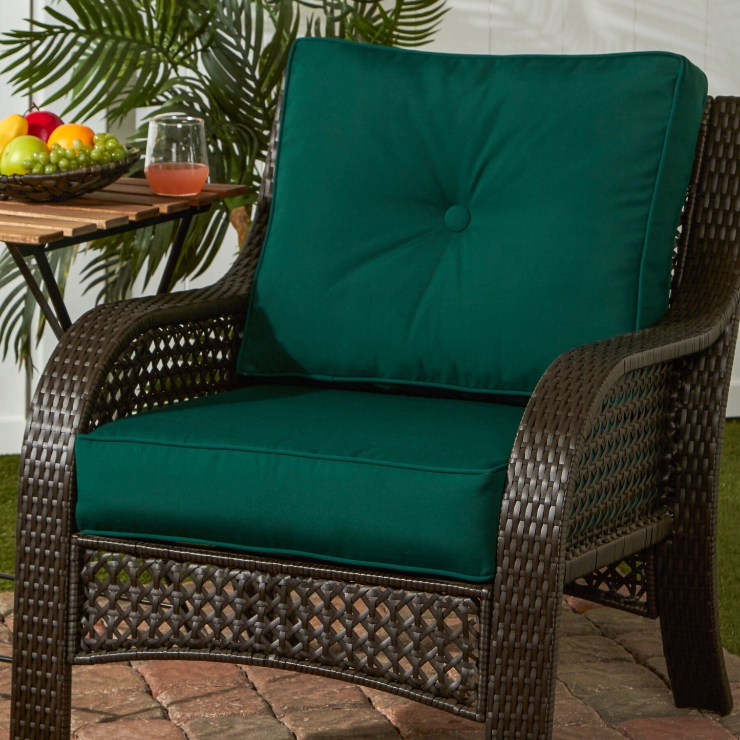 Ensemble de coussins d'extérieur à siège profond Sunbrella de qualité supérieure, 2 pièces