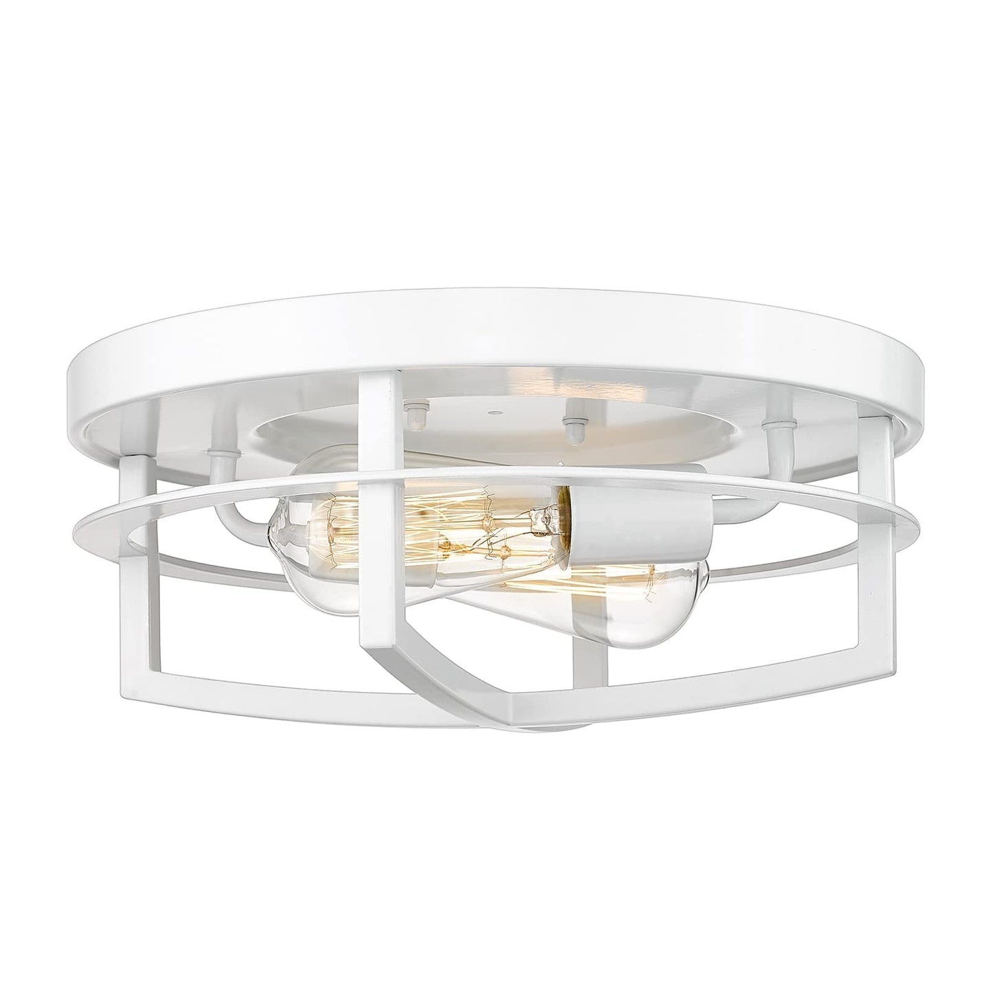 13 plafonniers industriels à 2 lampes encastrés