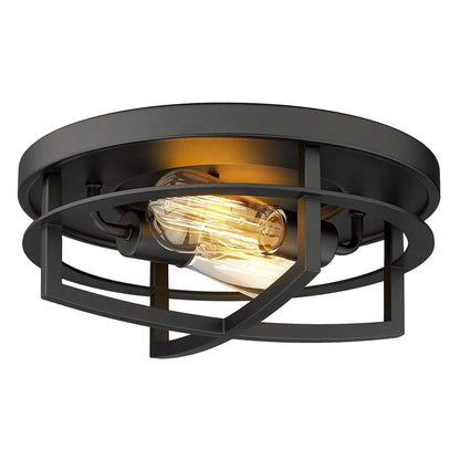 13 plafonniers industriels à 2 lampes encastrés