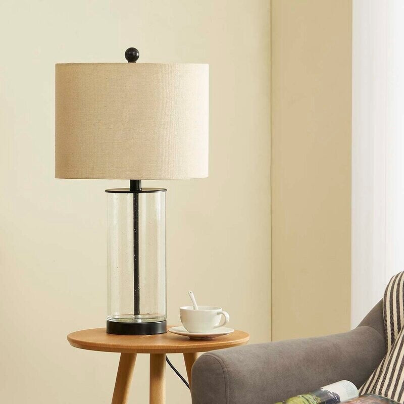 Lot de 2 lampes de table en verre transparent (23,75 $) - 13 x 13 x 23,75 $