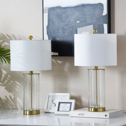 Lot de 2 lampes de table en verre transparent (23,75 $) - 13 x 13 x 23,75 $