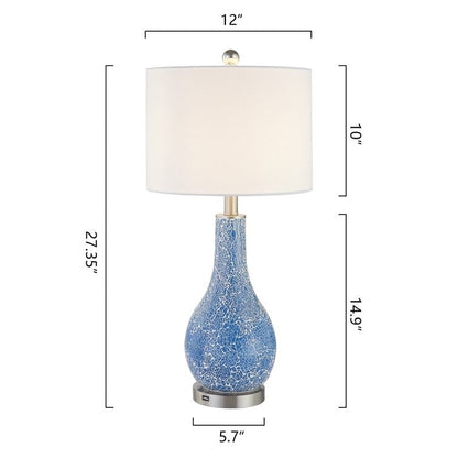 Ensemble de lampes de table en verre avec port USB (lot de 2)