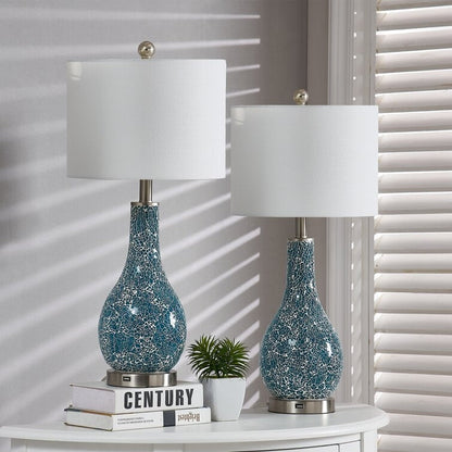 Ensemble de lampes de table en verre avec port USB (lot de 2)