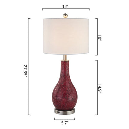 Ensemble de lampes de table en verre avec port USB (lot de 2)