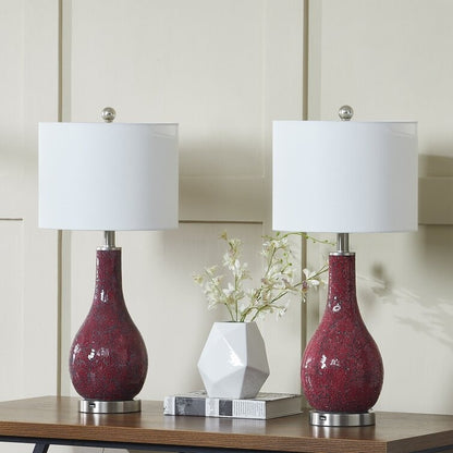 Ensemble de lampes de table en verre avec port USB (lot de 2)