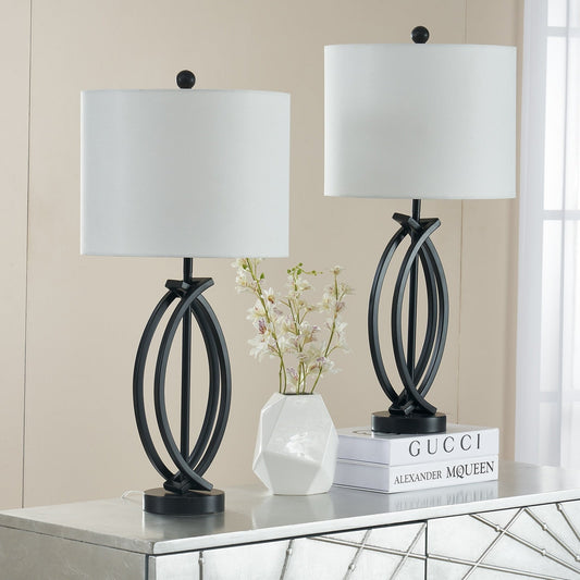 Ensemble de lampes de table en métal noir de 26 pi