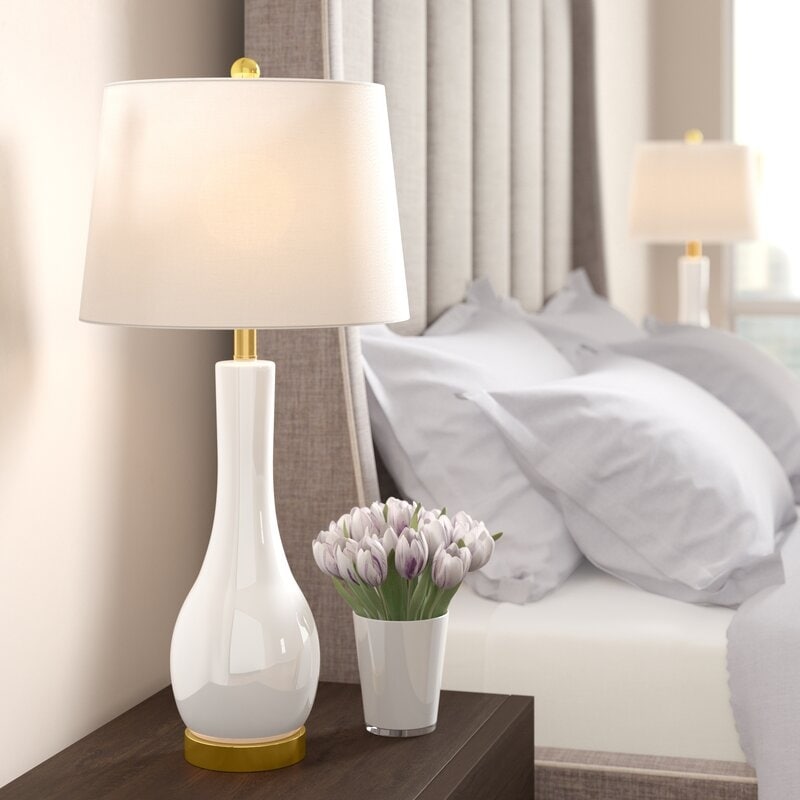 Ensemble de lampes de table en céramique 28,5 avec USB (lot de 2)