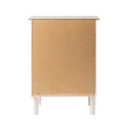 Table de chevet Walker Edison Bullrushes à 1 tiroir en bois massif (lot de 2)