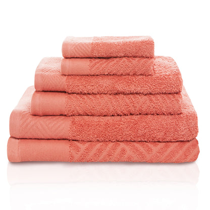 Ensemble de serviettes 6 pièces en coton égyptien 100 % tissé de qualité supérieure