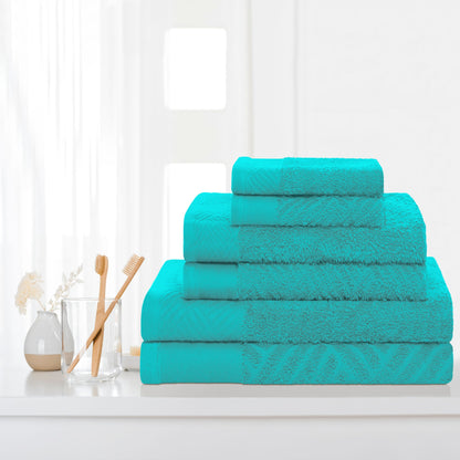 Ensemble de serviettes 6 pièces en coton égyptien 100 % tissé de qualité supérieure