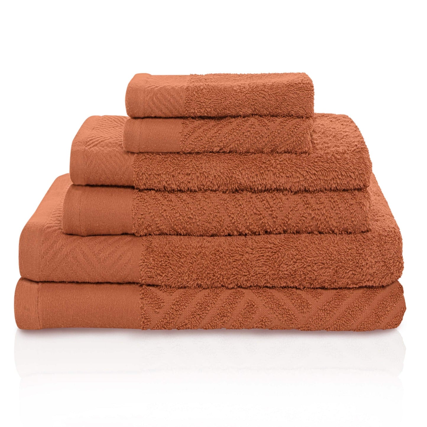 Ensemble de serviettes 6 pièces en coton égyptien 100 % tissé de qualité supérieure