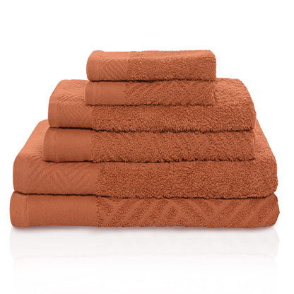 Ensemble de serviettes 6 pièces en coton égyptien 100 % tissé de qualité supérieure