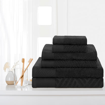 Ensemble de serviettes 6 pièces en coton égyptien 100 % tissé de qualité supérieure