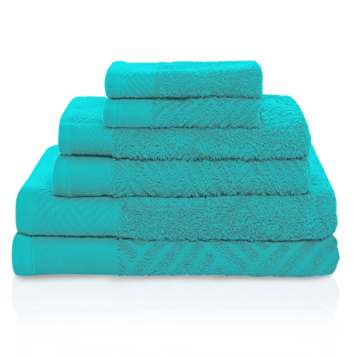Ensemble de serviettes 6 pièces en coton égyptien 100 % tissé de qualité supérieure