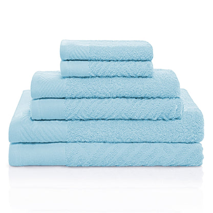 Ensemble de serviettes 6 pièces en coton égyptien 100 % tissé de qualité supérieure