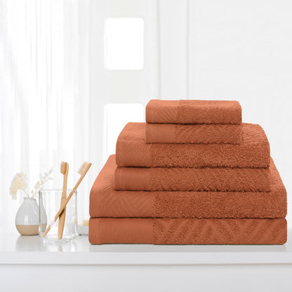 Ensemble de serviettes 6 pièces en coton égyptien 100 % tissé de qualité supérieure