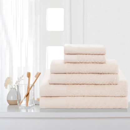 Ensemble de serviettes 6 pièces en coton égyptien 100 % tissé de qualité supérieure