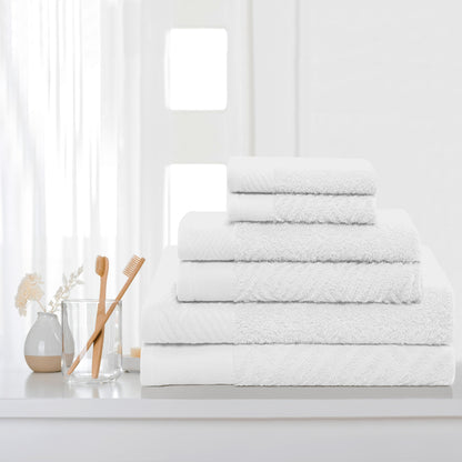 Ensemble de serviettes 6 pièces en coton égyptien 100 % tissé de qualité supérieure