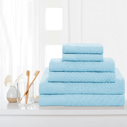 Ensemble de serviettes 6 pièces en coton égyptien 100 % tissé de qualité supérieure