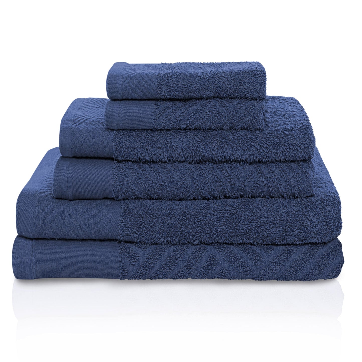 Ensemble de serviettes 6 pièces en coton égyptien 100 % tissé de qualité supérieure