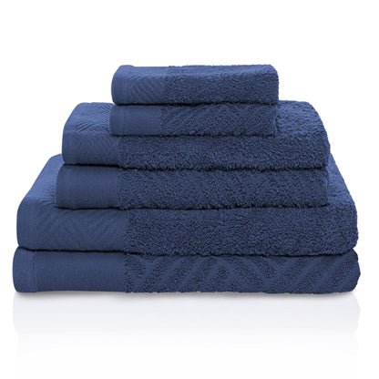 Ensemble de serviettes 6 pièces en coton égyptien 100 % tissé de qualité supérieure
