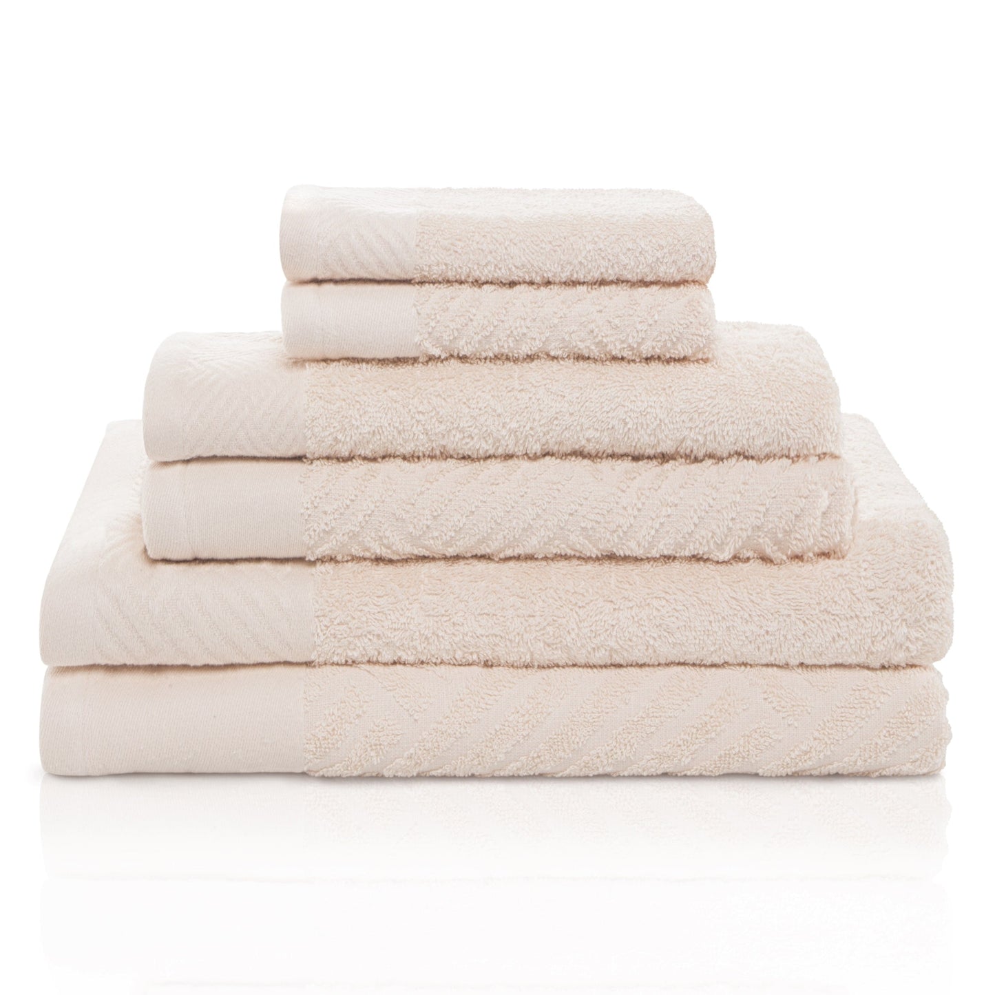 Ensemble de serviettes 6 pièces en coton égyptien 100 % tissé de qualité supérieure