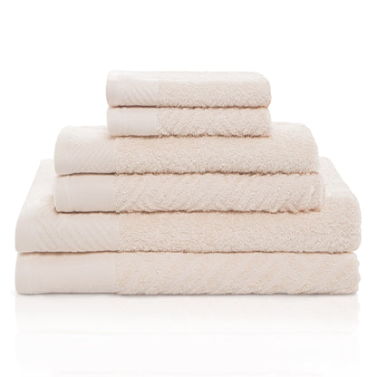 Ensemble de serviettes 6 pièces en coton égyptien 100 % tissé de qualité supérieure