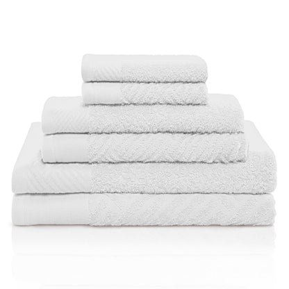 Ensemble de serviettes 6 pièces en coton égyptien 100 % tissé de qualité supérieure